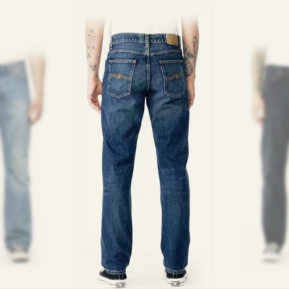 Nudie Jeans Co Mens Steady Eddie II Vacation Blues Jeans Size 29 32 - Picture 2 of 12